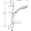 душевой гарнитур hansgrohe croma 100 vario ecosmart/unica'c 0,65 м, ½’, 9 л/мин 27776000