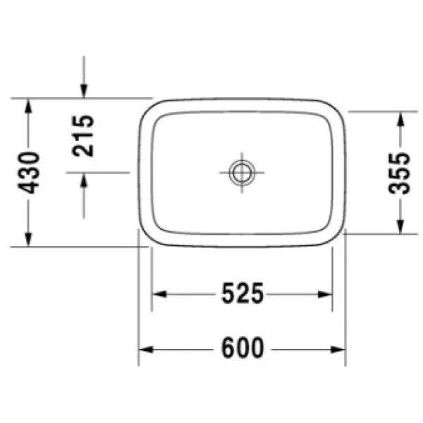 раковина полувстраиваемая duravit durastyle 0372600000