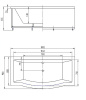 акриловая ванна aquatek гелиос 180х90 gel180-0000067 без гидромассажа с фронтальной панелью с каркасом (разборный) со слив-переливом