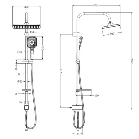 душевая система lemark lm8811c цвет хром