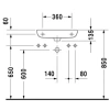 раковина подвесная 50 см duravit d-code 07065000082