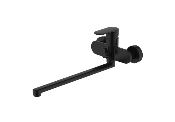 смеситель для ванны aquatek ника aq1842mb универсальный цвет черный матовый