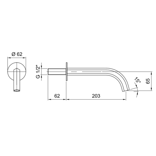 излив для раковины 20 см fantini venezia 29 p9 8320 цвет: matt copper pvd