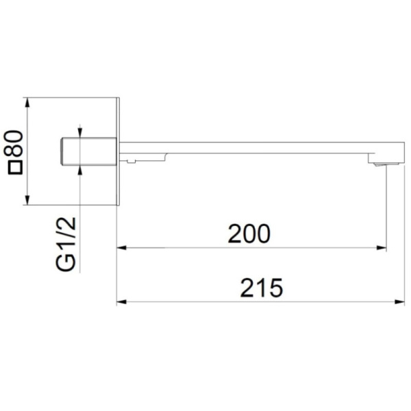 излив для ванны 200 мм webert one-x ac1073741