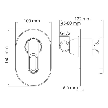 душевая система wasserkraft kammel a12830 цвет хром