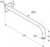 кронштейн для верхнего душа 400 мм kludi a-qa 6653405-00