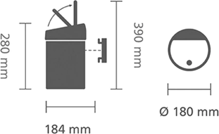 мусорное ведро brabantia touch bin 304668 3 л, шампань