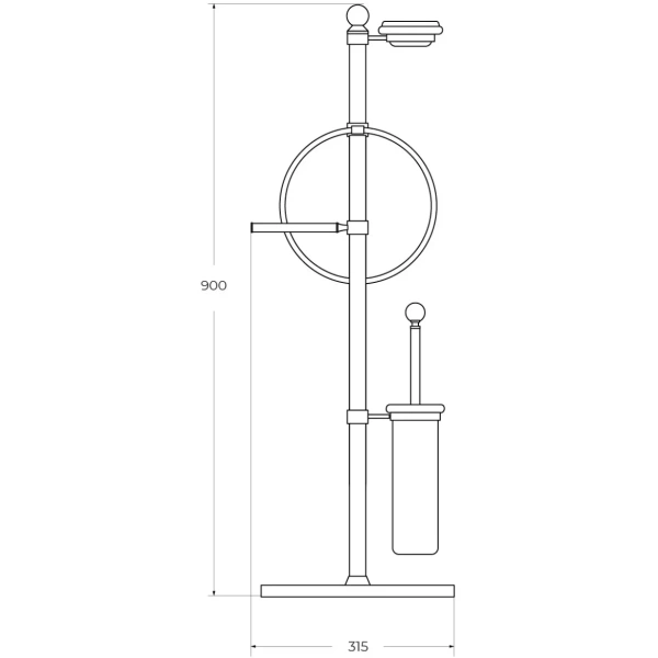 Напольная стойка Cezares Olimp OLIMP-WBS-02-M Бронза