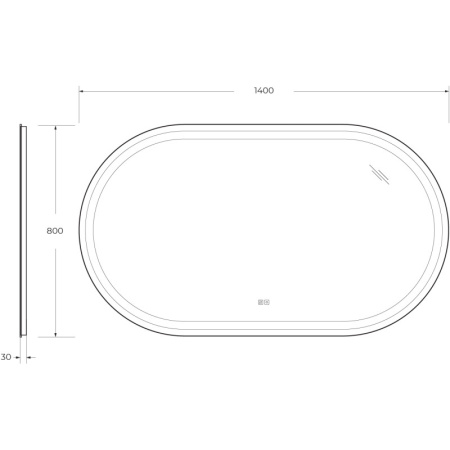 Зеркало 140x80 Cezares Giubileo CZR-SPC-GIUBILEO-1400-800-TCH-WARM