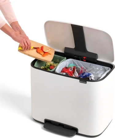 мусорное ведро brabantia bo pedal bin 121142 23 + 11 л