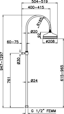 душевая стойка gattoni programma doccia 4292/pdv0br без смесителя