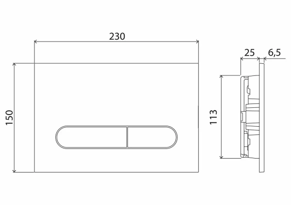 кнопка для инсталляции belbagno prospero bb004-pr-bianco цвет белый