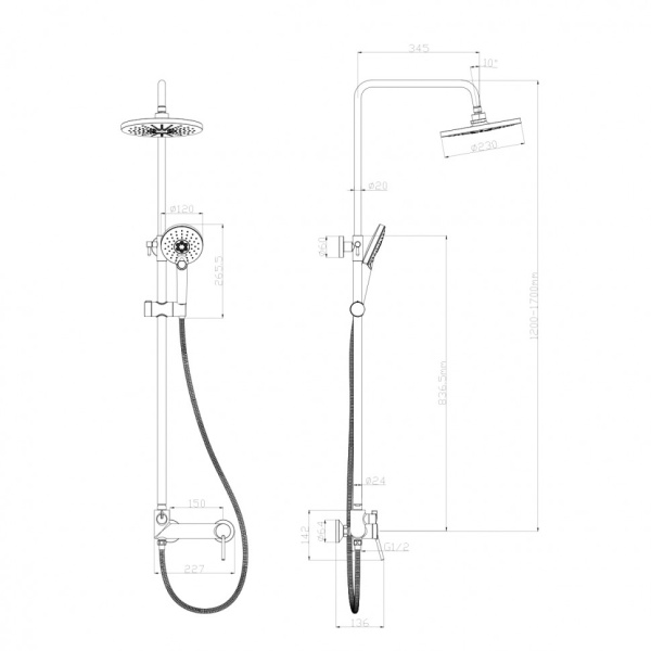 душевая система lemark minima lm3860c цвет хром