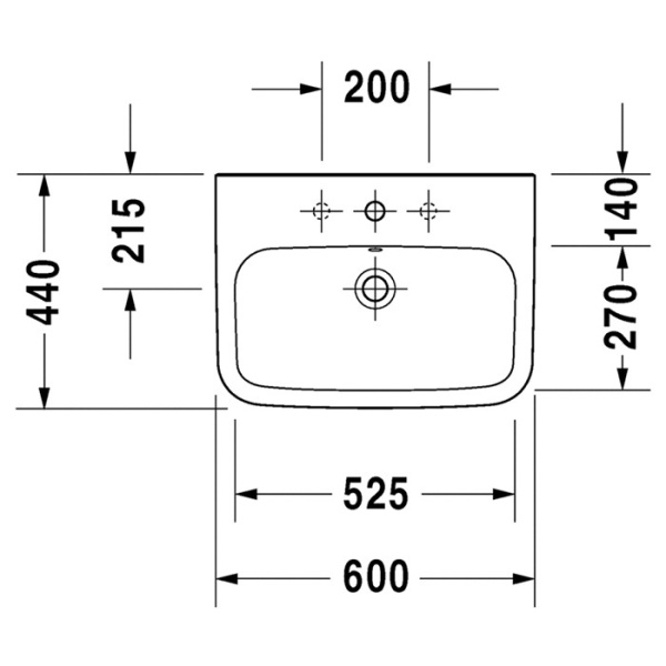 раковина подвесная duravit durastyle 2319600030