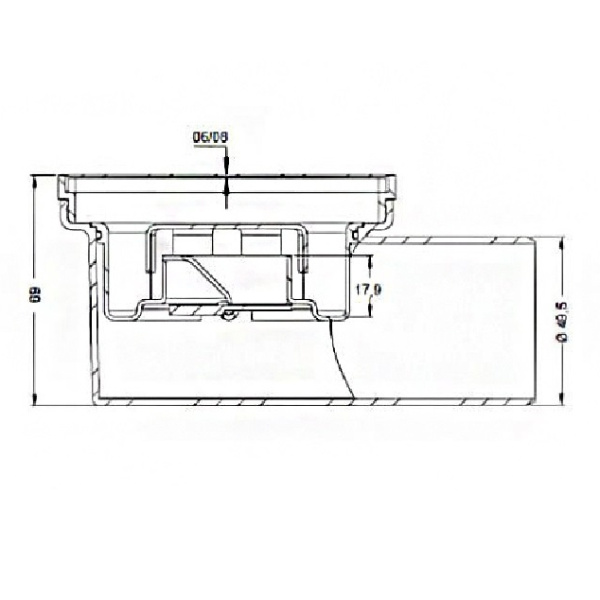 душевой трап berges trend 150x150 091002 с решеткой хром