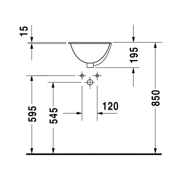 раковина встраиваемая duravit architec 473340031