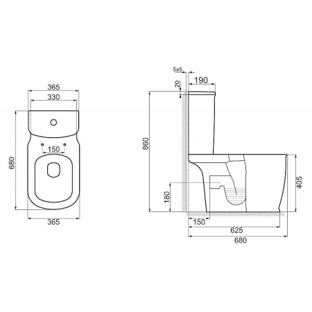 унитаз компакт belbagno prado bb10150cp/bb10150sc без бачка с сиденьем микролифт