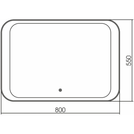 Зеркало Grossman Modern 80 280550 с подсветкой с сенсорным выключателем