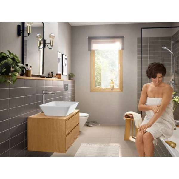 смеситель для раковины с донным клапаном coolstart hansgrohe rebris e 72591000