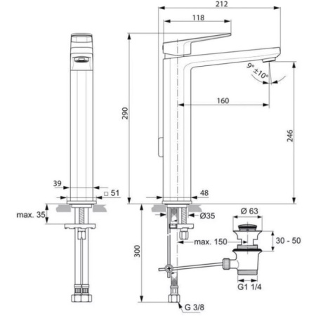 смеситель для раковины ideal standard tonic ii a6328aa