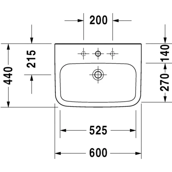 раковина подвесная duravit durastyle 2324600000