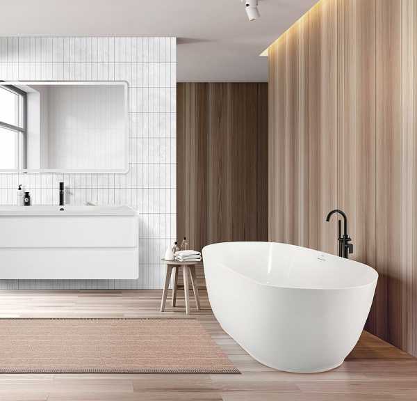 акриловая ванна belbagno bb413-1700-800 отдельностоящая, 170x80 см, цвет белый