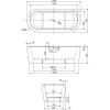 акриловая ванна 180x80 cezares slim slim central-180-80-60-w37-set