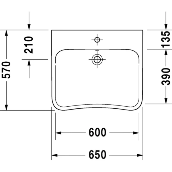 раковина подвесная duravit durastyle 2329650000