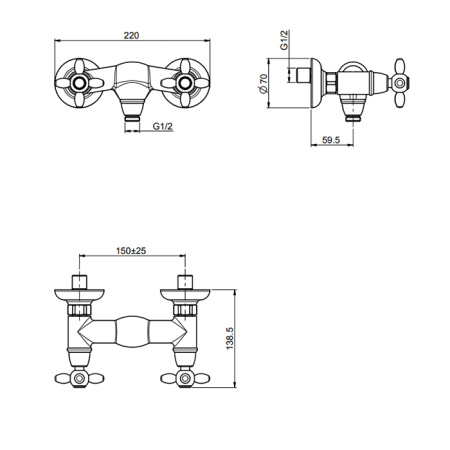 смеситель fima carlo frattini olivia f5005/1or для душа, настеный, золото