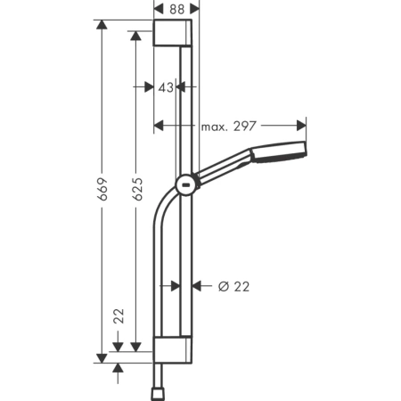 душевой гарнитур hansgrohe pulsify select 105 3jet relaxation ecosmart 24161000