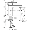 смеситель для раковины с донным клапаном coolstart hansgrohe vernis shape 71594000