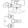 смеситель для ванны с душем jacob delafon cuff e45532-cp