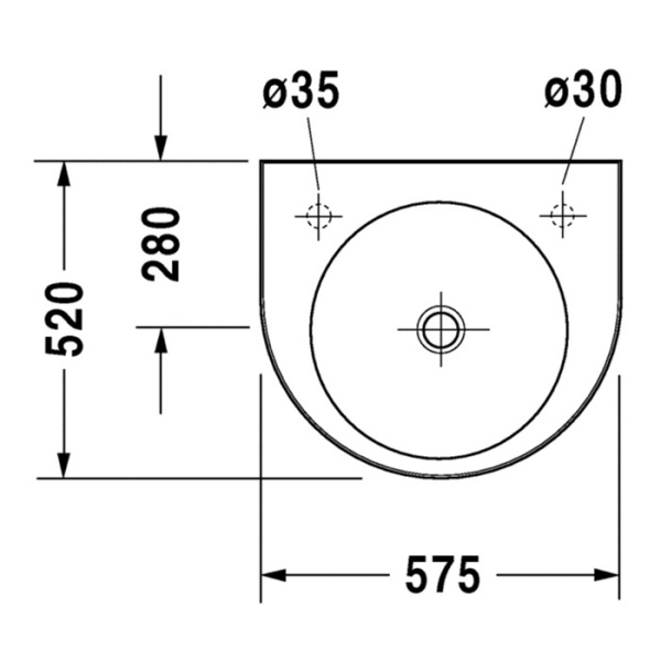 раковина подвесная duravit architec 0449580000