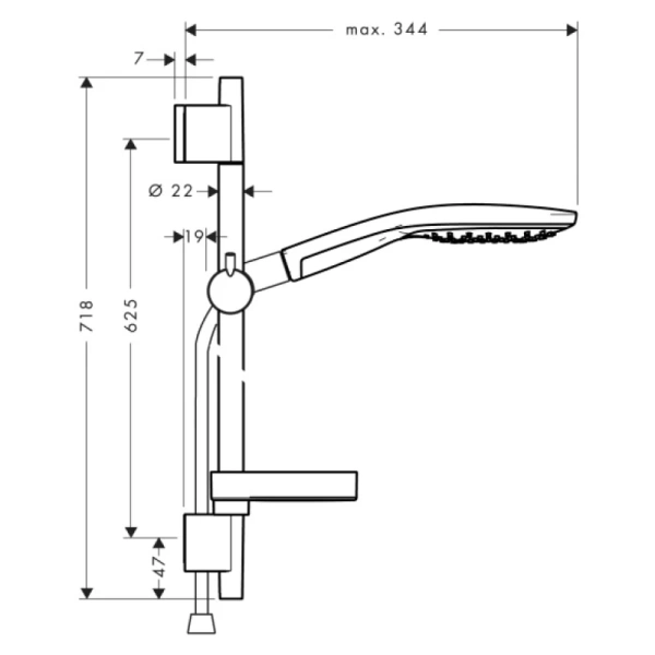 душевой гарнитур hansgrohe raindance select s 27802400