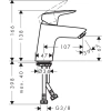 смеситель для раковины 70, без донного клапана hansgrohe logis 71071000