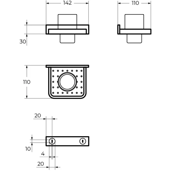 Стакан для зубных щеток Cezares Maxima CZR-F-8920 Хром