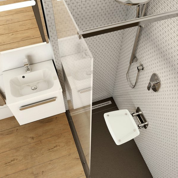 сиденье для душа ravak ovo b ii opal b8f0000052 прозрачно-белое нержавеющая сталь