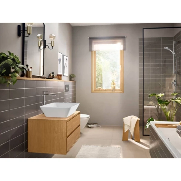 смеситель для раковины с донным клапаном coolstart hansgrohe rebris e 72591000