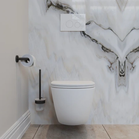 ёршик для унитаза aqueduto ponto pon1045 настенный, сталь оружейная