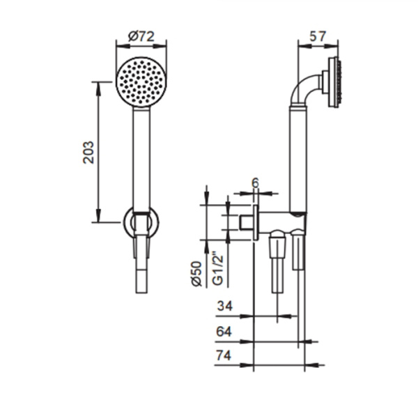 душевой гарнитур fantini icona classic 53 13 r043 цвет черный матовый