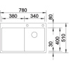 кухонная мойка blanco claron 4 s-if infino нержавеющая сталь 521623