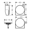 внешняя часть излива на ванну с набором для слива и перелива hansgrohe 58117990