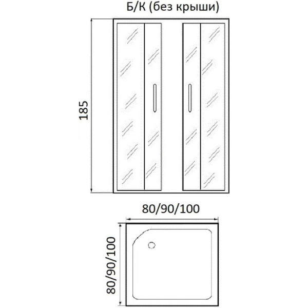 душевой уголок river morava xl 90×90 мт 10000003391 без поддона