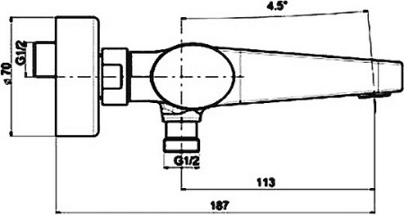 смеситель для ванны с душем fima carlo frattini next f3934/1cr