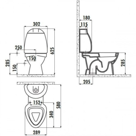 бачок для унитаза creavit cocuk ck400-00cb00e-0000 белый