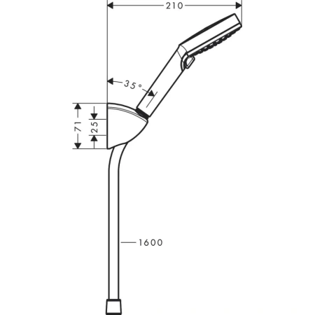 душевой набор hansgrohe vernis blend 2jet porter vario 26273000