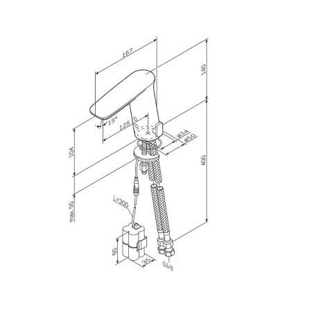 смеситель для раковины am.pm inspire v2.0 f50a02322 черный матовый