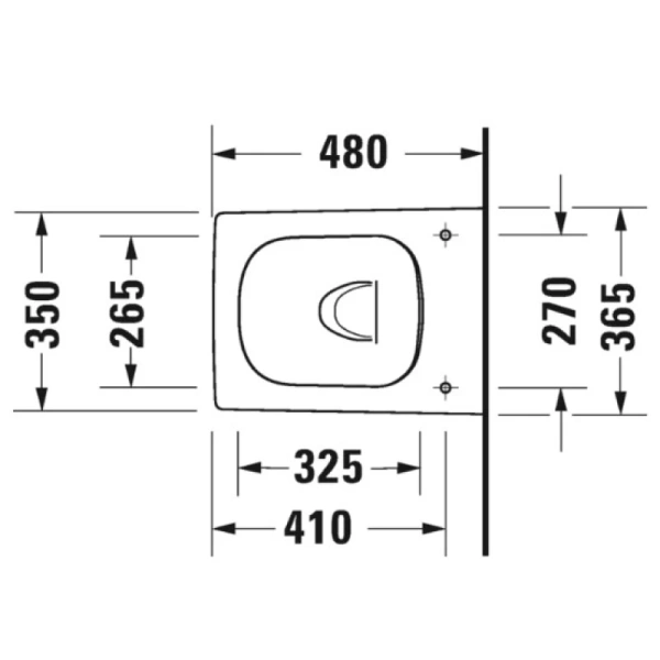 унитаз подвесной безободковый duravit viu rimless 2573090000 без сиденья, цвет белый