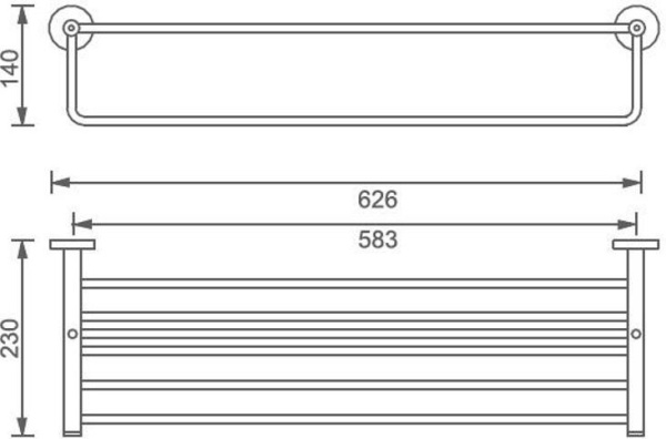 Держатель для полотенец Aquanet 4562MB (60 см)