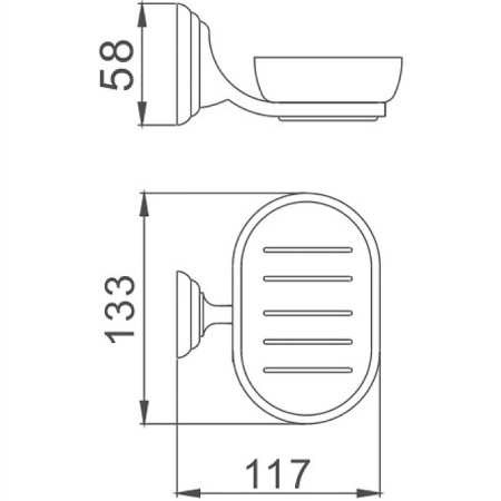 мыльница haiba hb1502 цвет хром